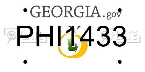 PHI1433 Georgia License Plate
