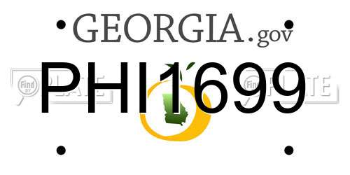 PHI1699 Georgia License Plate