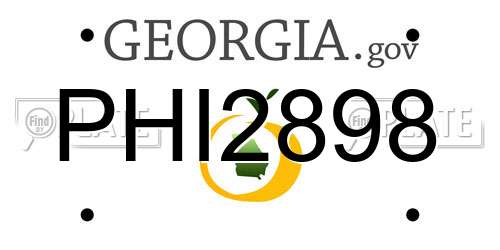PHI2898 Georgia License Plate