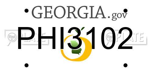 PHI3102 Georgia License Plate