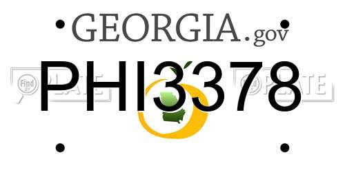 PHI3378 Georgia License Plate