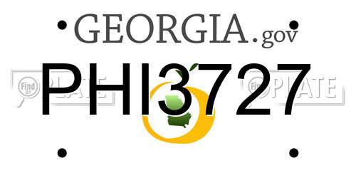 PHI3727 Georgia License Plate