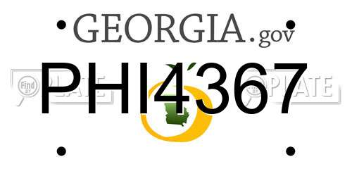 PHI4367 Georgia License Plate