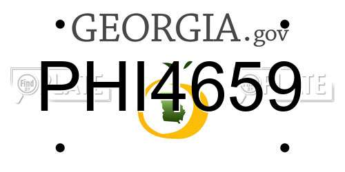PHI4659 Georgia License Plate