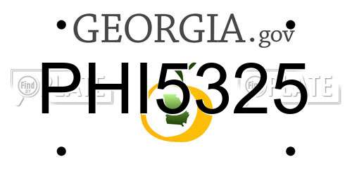 PHI5325 Georgia License Plate