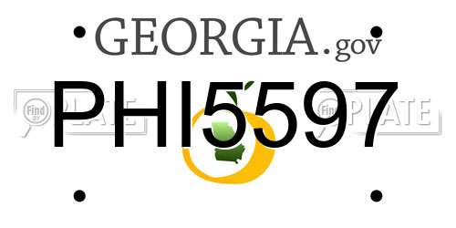 PHI5597 Georgia License Plate