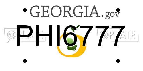 PHI6777 Georgia License Plate