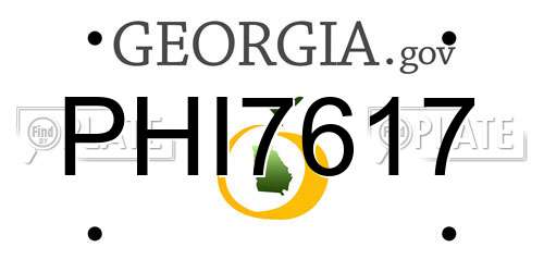 PHI7617 Georgia License Plate