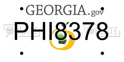 PHI8378 Georgia License Plate