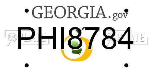 PHI8784 Georgia License Plate