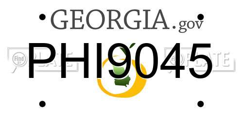 PHI9045 Georgia License Plate