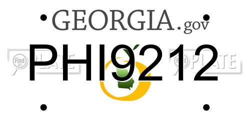 PHI9212 Georgia License Plate