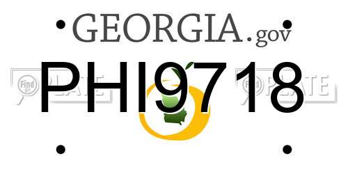 PHI9718 Georgia License Plate