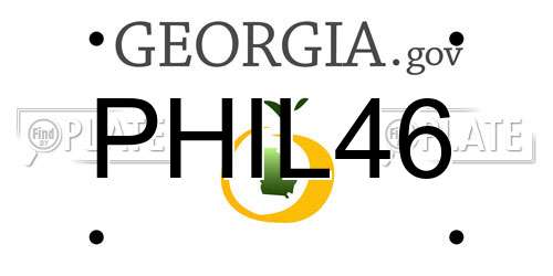 PHIL46 Georgia License Plate