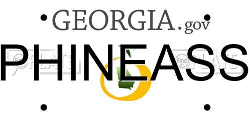 PHINEASS Georgia License Plate