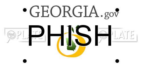 PHISH Georgia License Plate