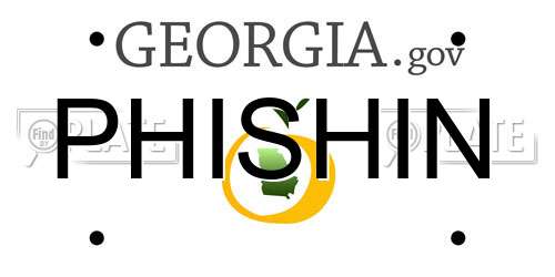 PHISHIN Georgia License Plate