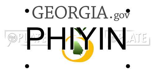PHIYIN Georgia License Plate