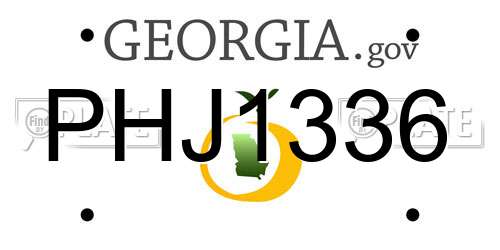 PHJ1336 Georgia License Plate