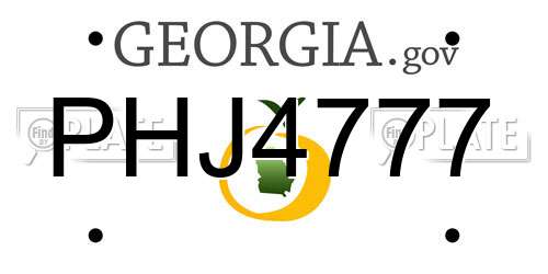 PHJ4777 Georgia License Plate