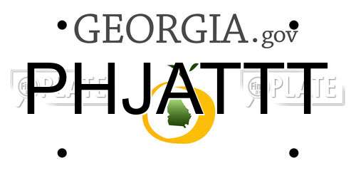 PHJATTT Georgia License Plate