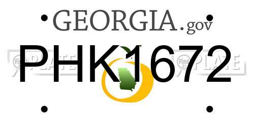 PHK1672 Georgia License Plate