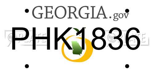 PHK1836 Georgia License Plate