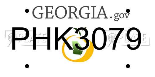 PHK3079 Georgia License Plate
