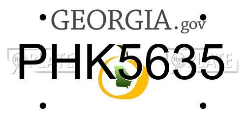 PHK5635 Georgia License Plate