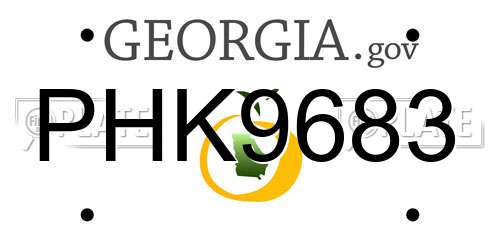 PHK9683 Georgia License Plate