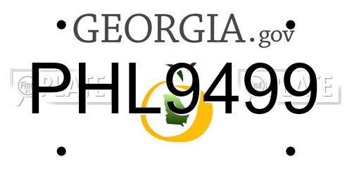 PHL9499 Georgia License Plate