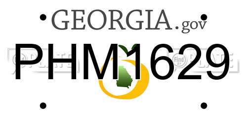 PHM1629 Georgia License Plate