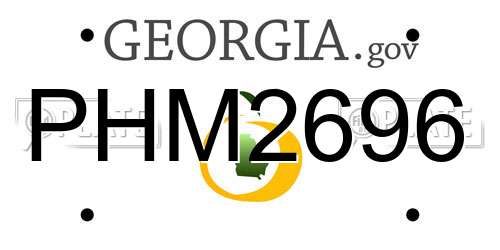 PHM2696 Georgia License Plate