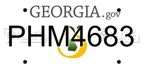 PHM4683 Georgia License Plate