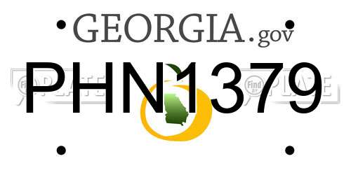 PHN1379 Georgia License Plate