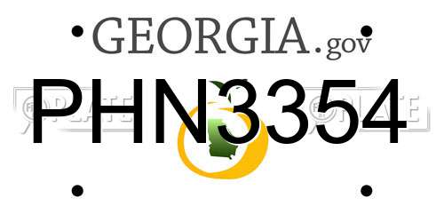 PHN3354 Georgia License Plate