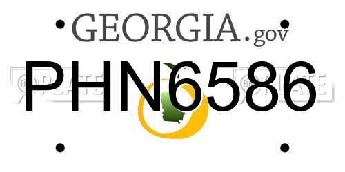 PHN6586 Georgia License Plate