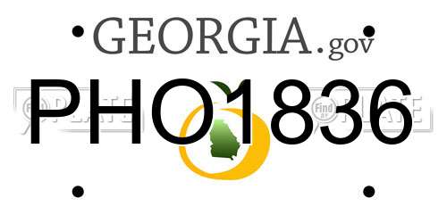 PHO1836 Georgia License Plate