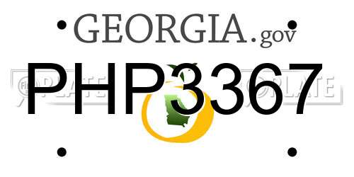 PHP3367 Georgia License Plate