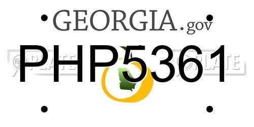 PHP5361 Georgia License Plate