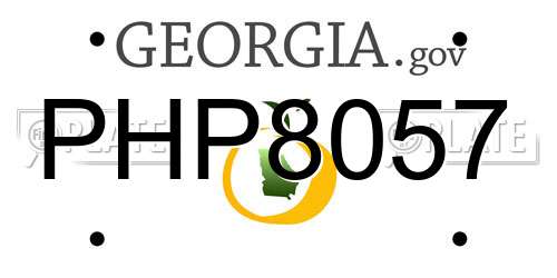 PHP8057 Georgia License Plate