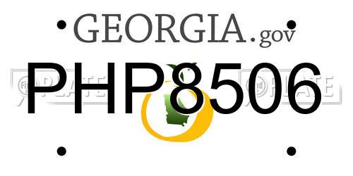 PHP8506 Georgia License Plate