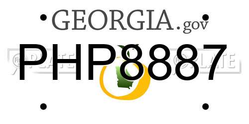 PHP8887 Georgia License Plate
