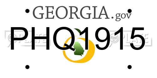PHQ1915 Georgia License Plate