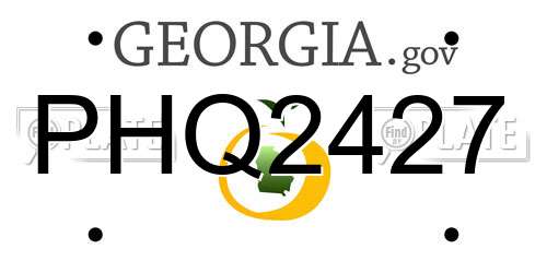 PHQ2427 Georgia License Plate
