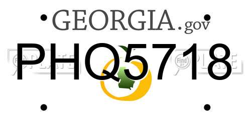 PHQ5718 Georgia License Plate