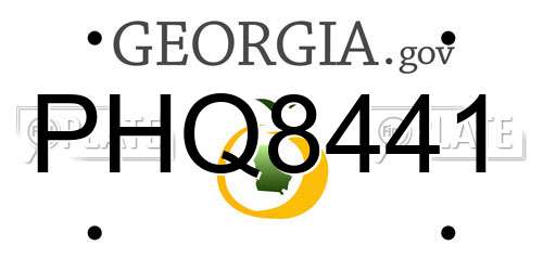PHQ8441 Georgia License Plate
