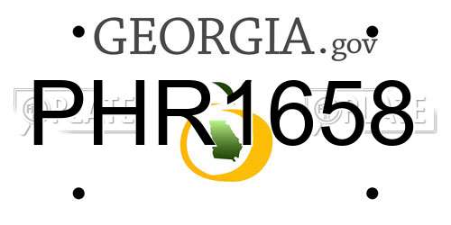 PHR1658 Georgia License Plate