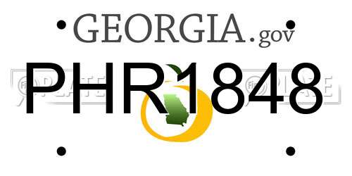 PHR1848 Georgia License Plate