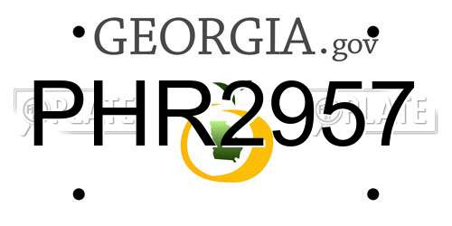 PHR2957 Georgia License Plate
